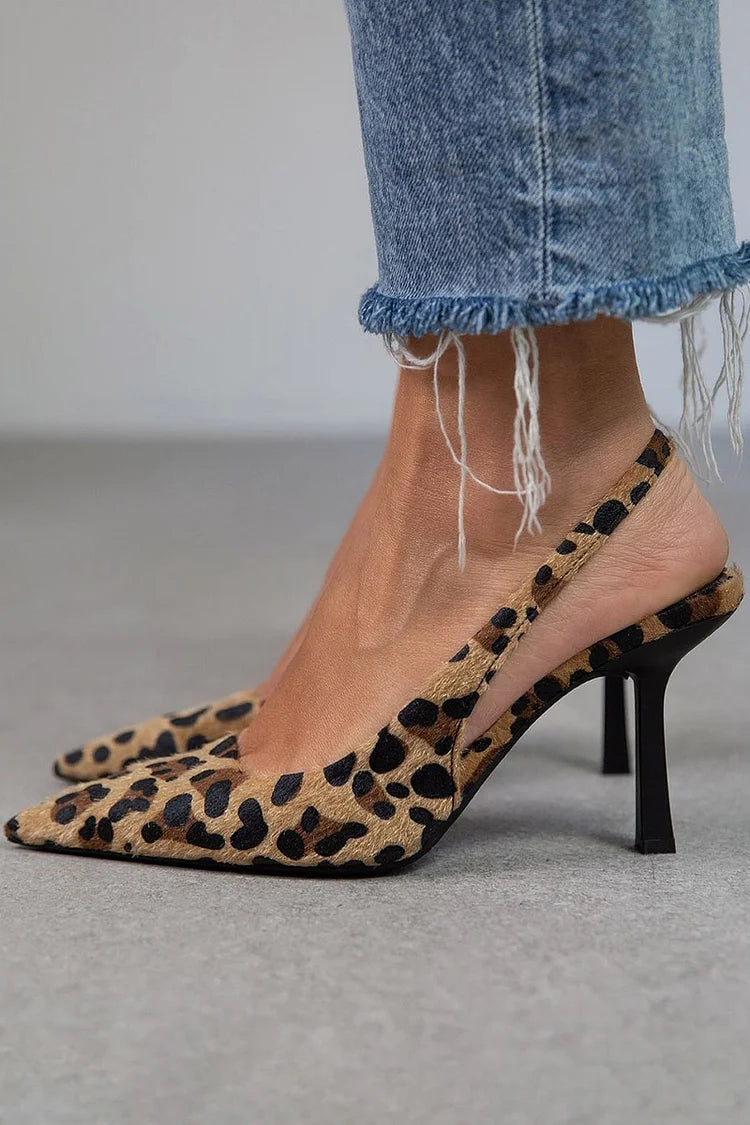 Zara | Leopard Slingback Heel