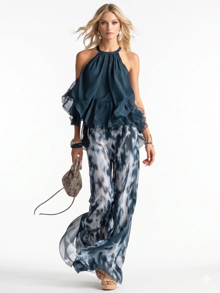 Isabella | Flowy Chiffon Trouser Set