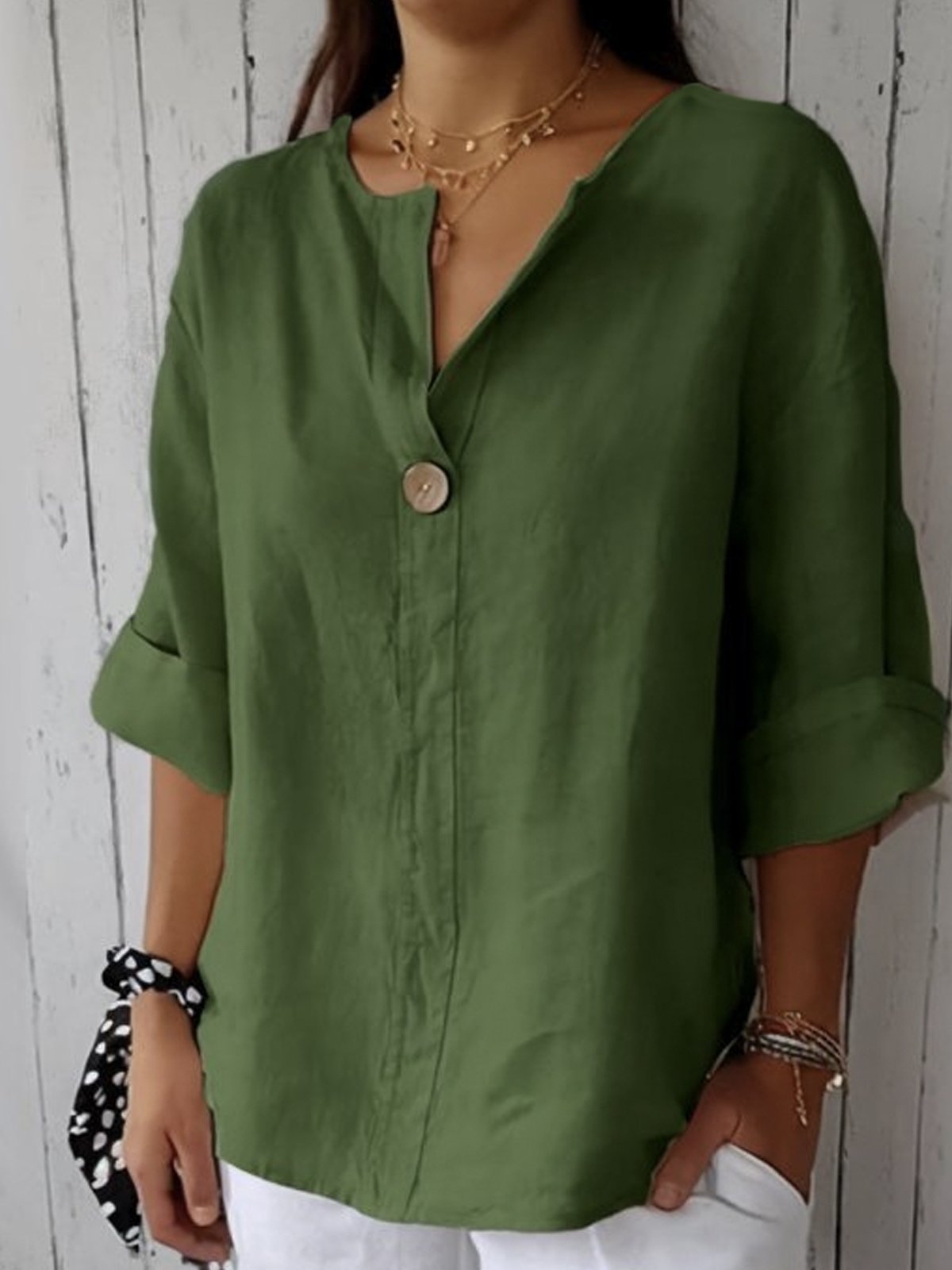Nayla | Casual V-Neck Blouse