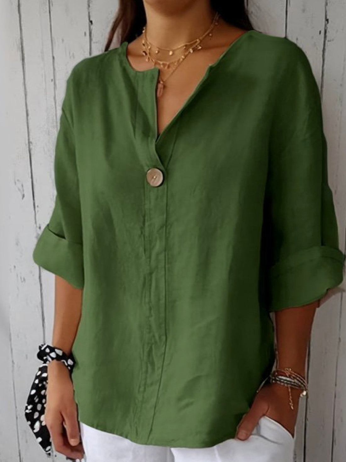 Nayla | Casual V-Neck Blouse