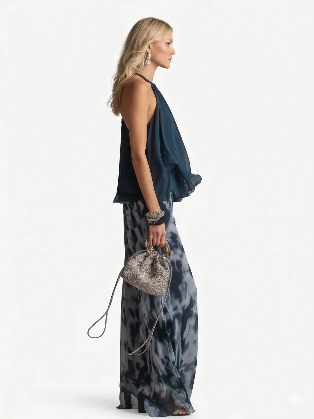 Isabella | Flowy Chiffon Trouser Set