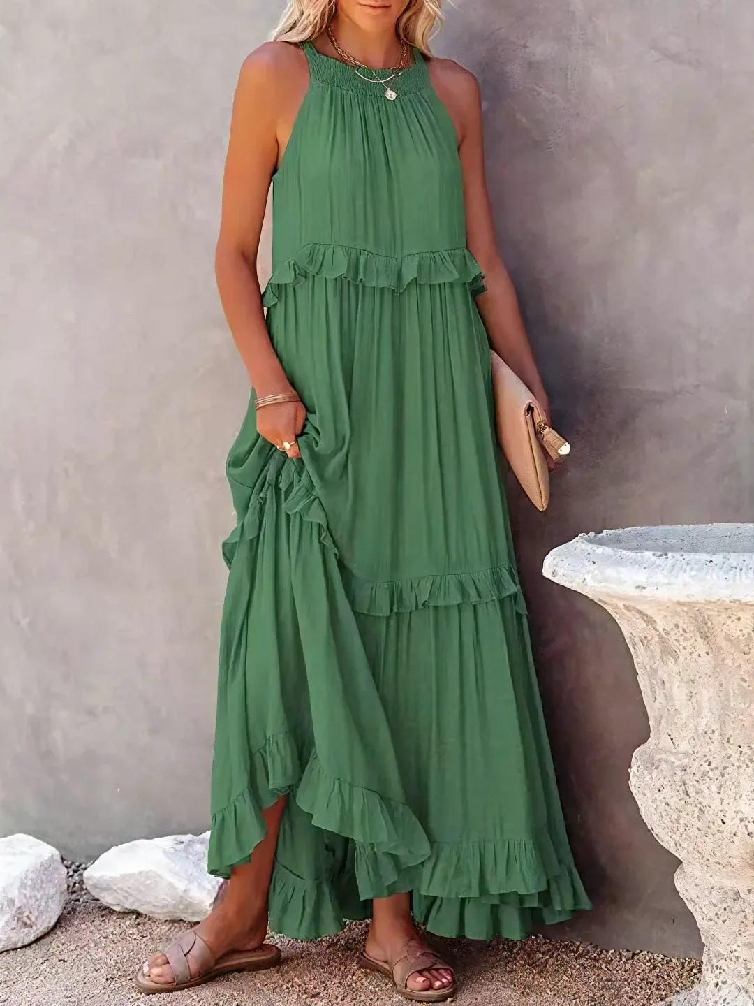 Cherry | Flow & Flutter Maxi Dress