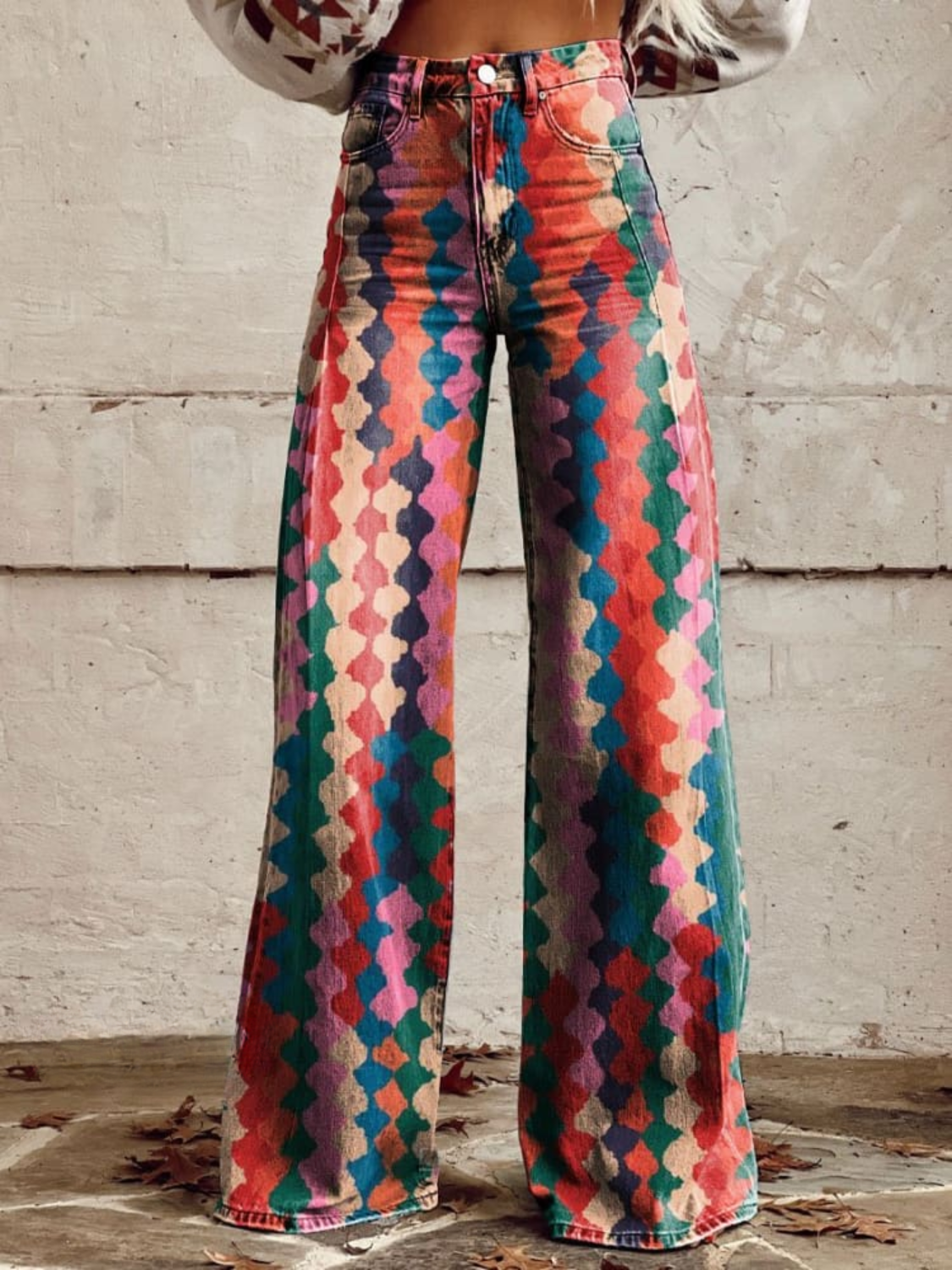 Hazel | Vibrant Boho Wide-Leg Pants
