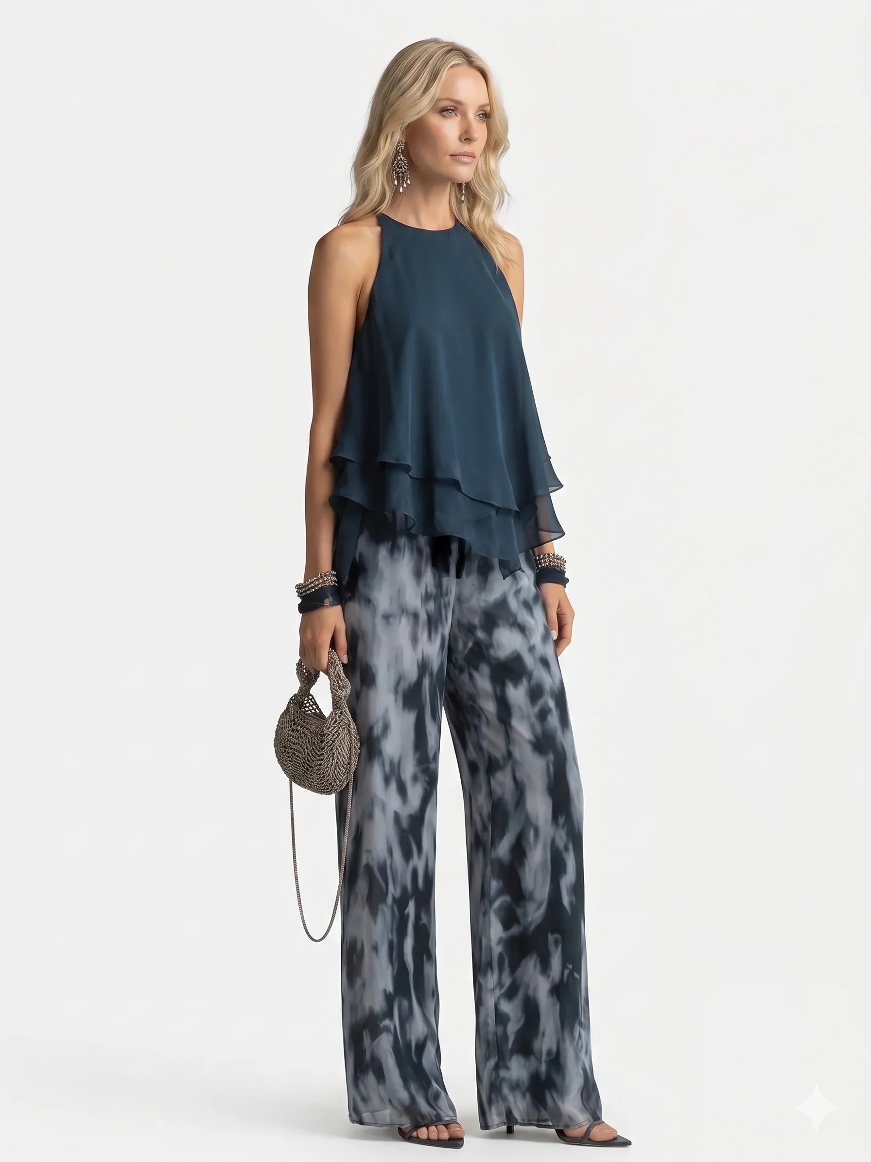Isabella | Flowy Chiffon Trouser Set