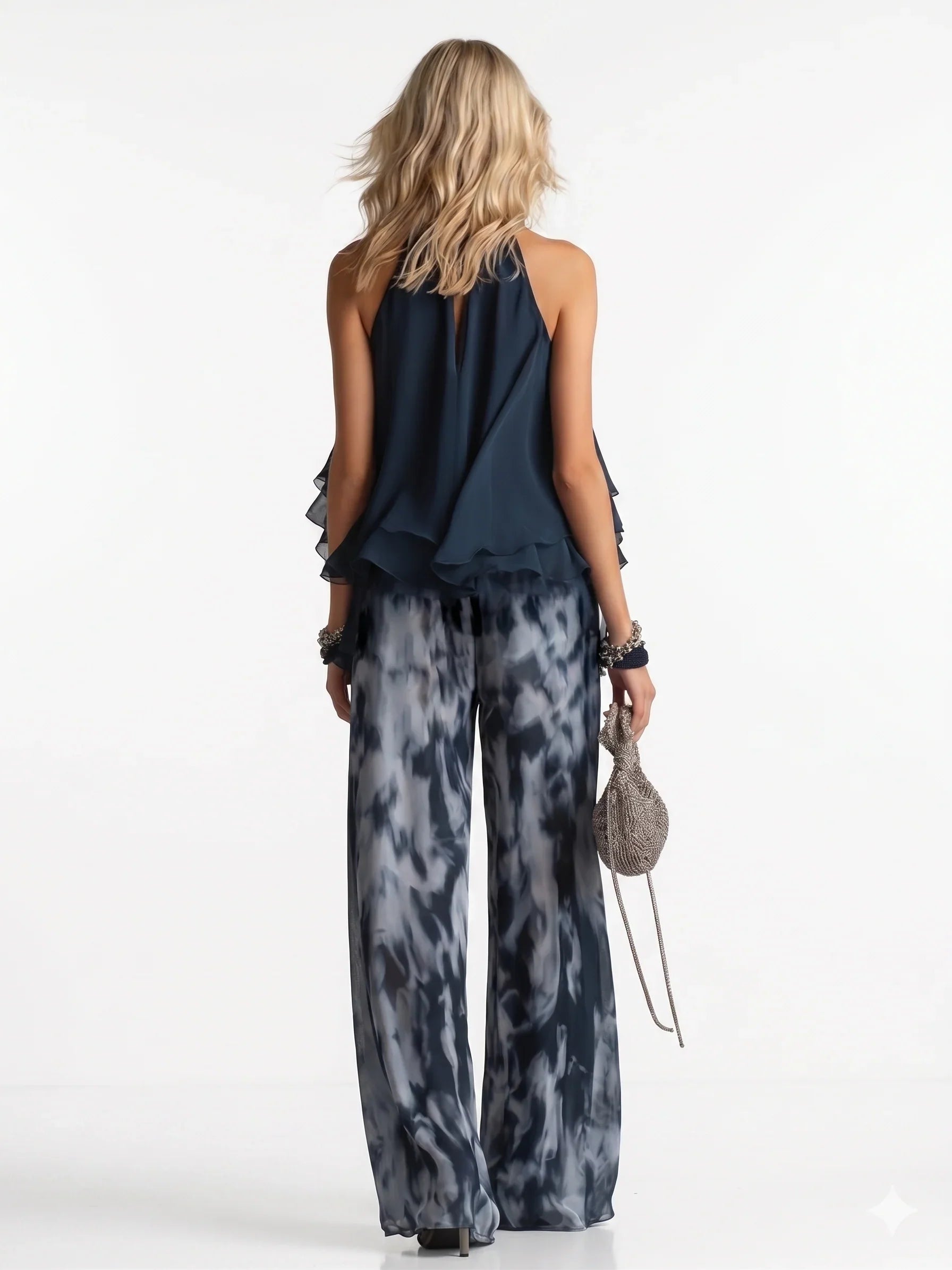 Isabella | Flowy Chiffon Trouser Set