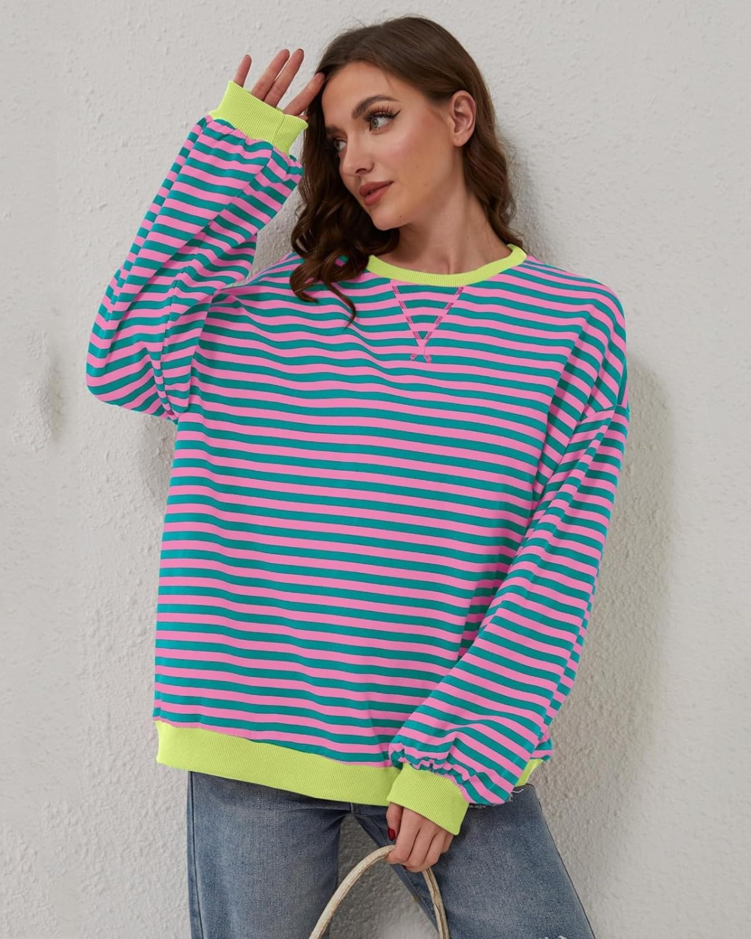 Ember | Striped Oversized Sweatshirt