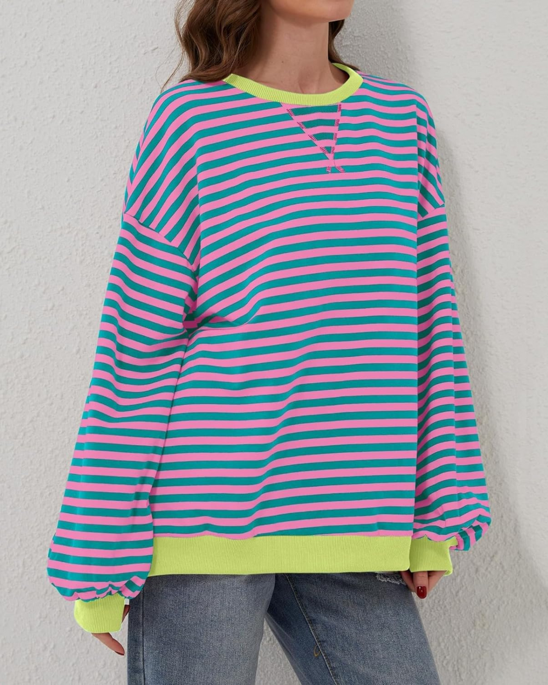 Ember | Striped Oversized Sweatshirt