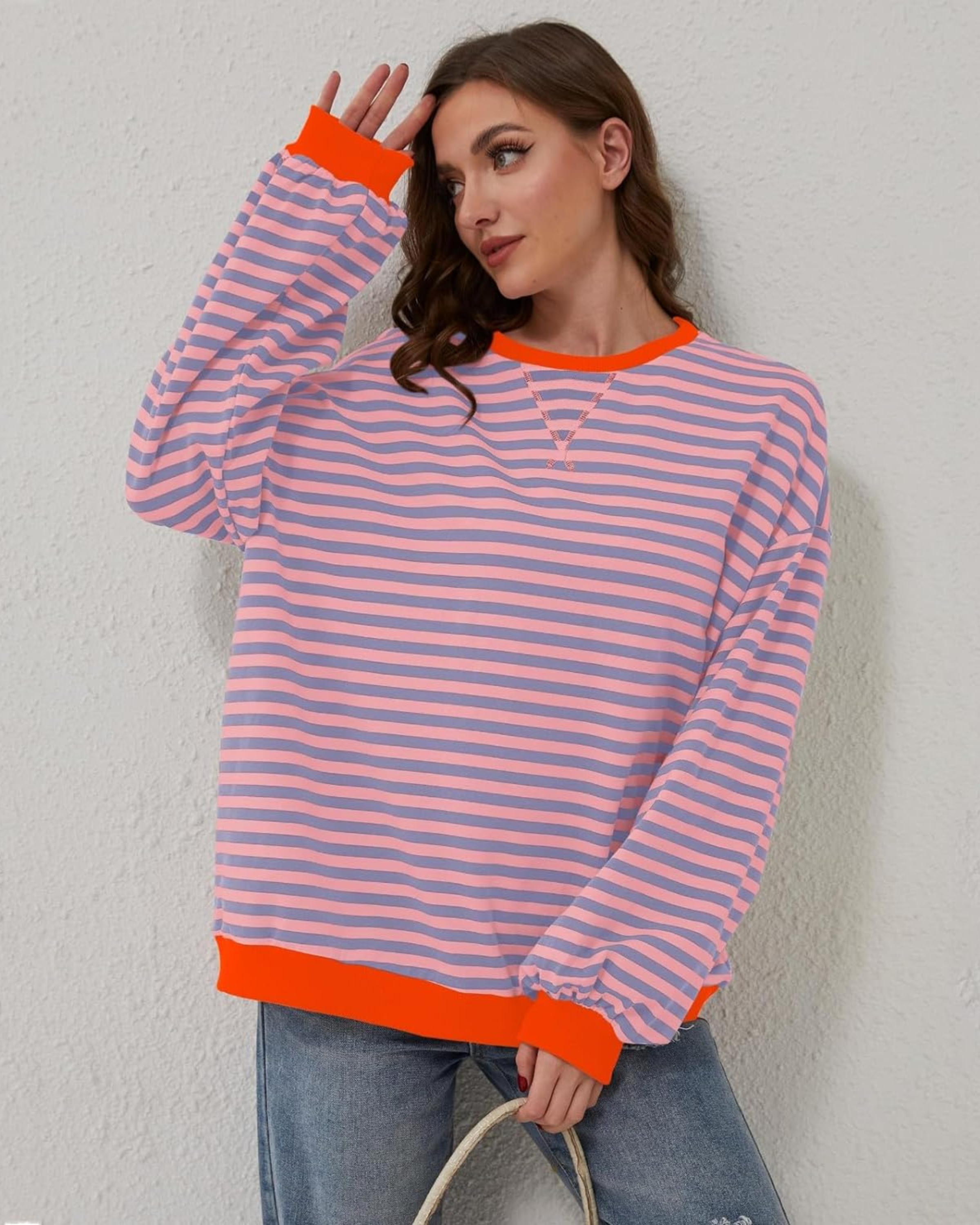 Ember | Striped Oversized Sweatshirt