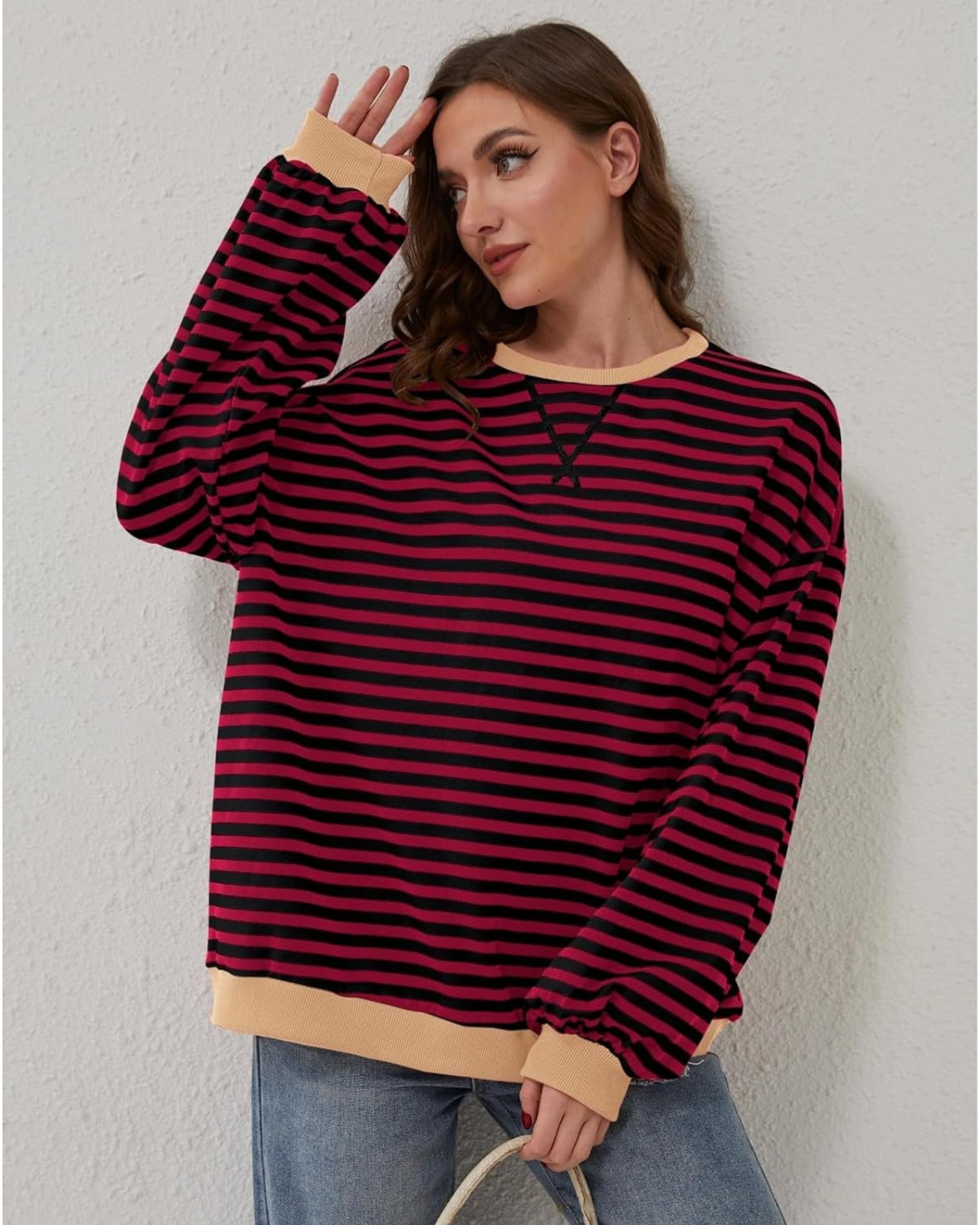 Ember | Striped Oversized Sweatshirt