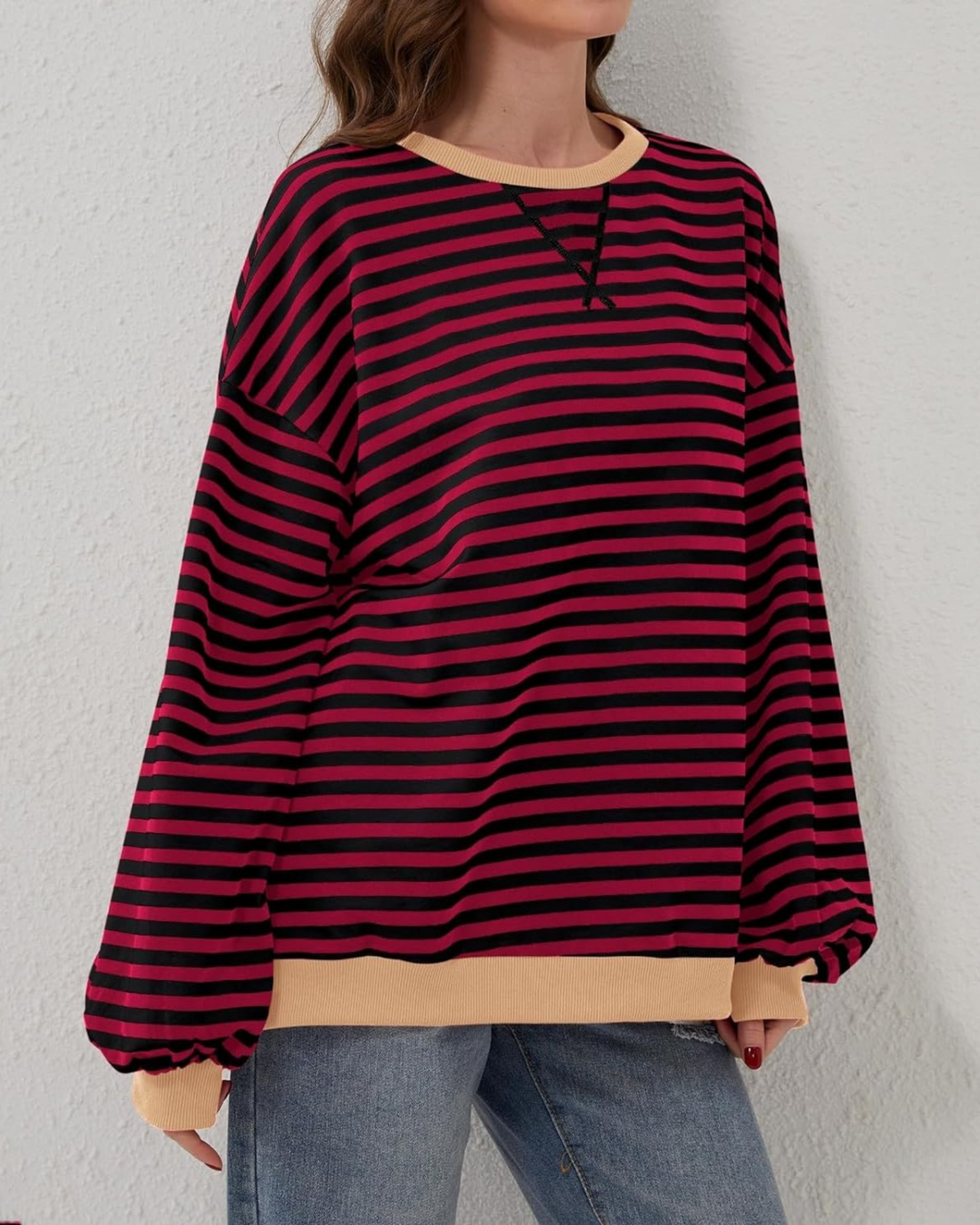 Ember | Striped Oversized Sweatshirt