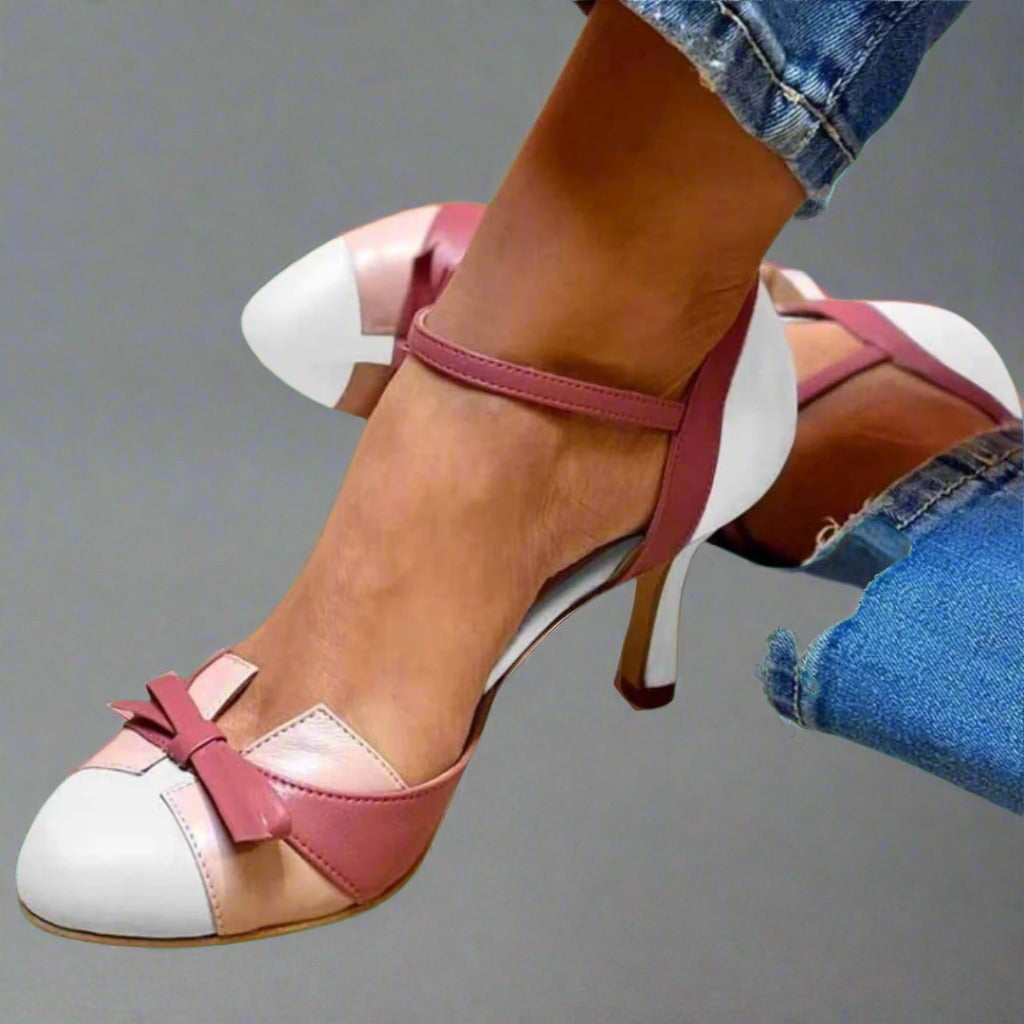 Sadie | Ribbon Heel Sandals