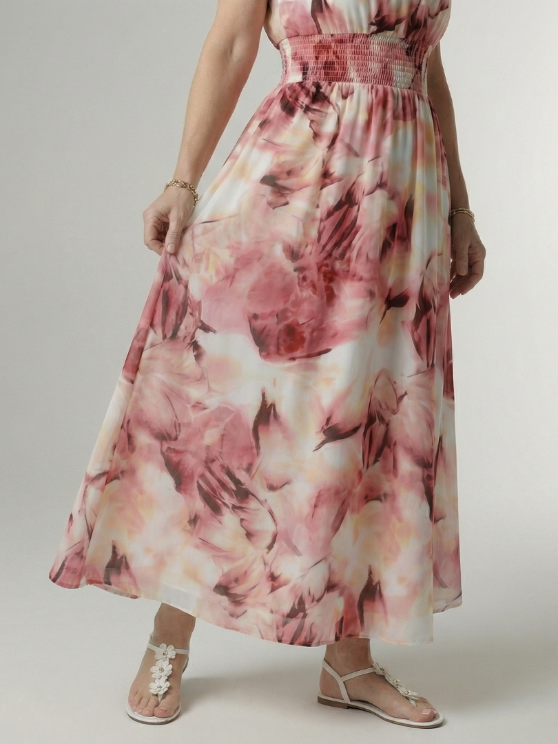 Lana | Gathered Halter Midi Dress