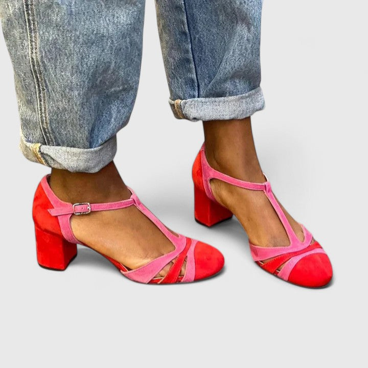 Valeria | Modern T-Strap Heels