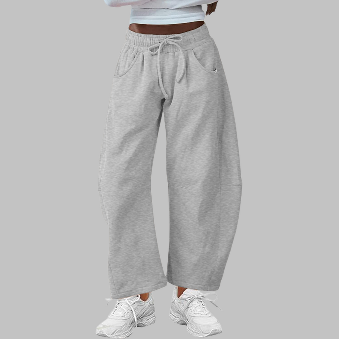 Abigail | Casual Drawstring Barrel Leg Sweat Pants