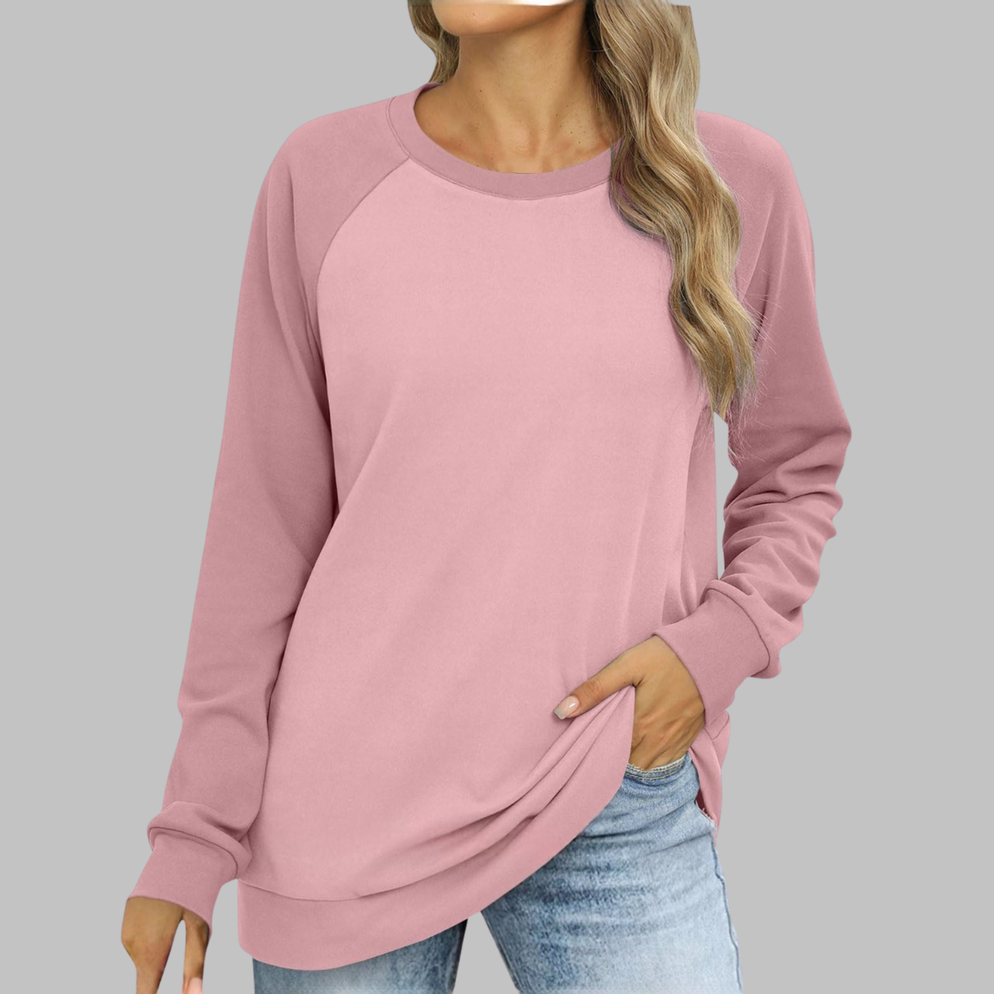 Riley | Casual Round Neck Long Sleeve Sweatshirt