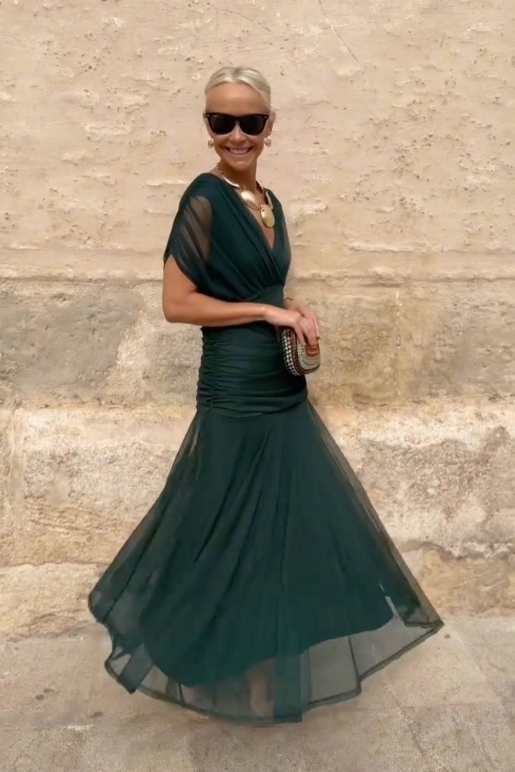 Noémie | Pleated Maxi Dress