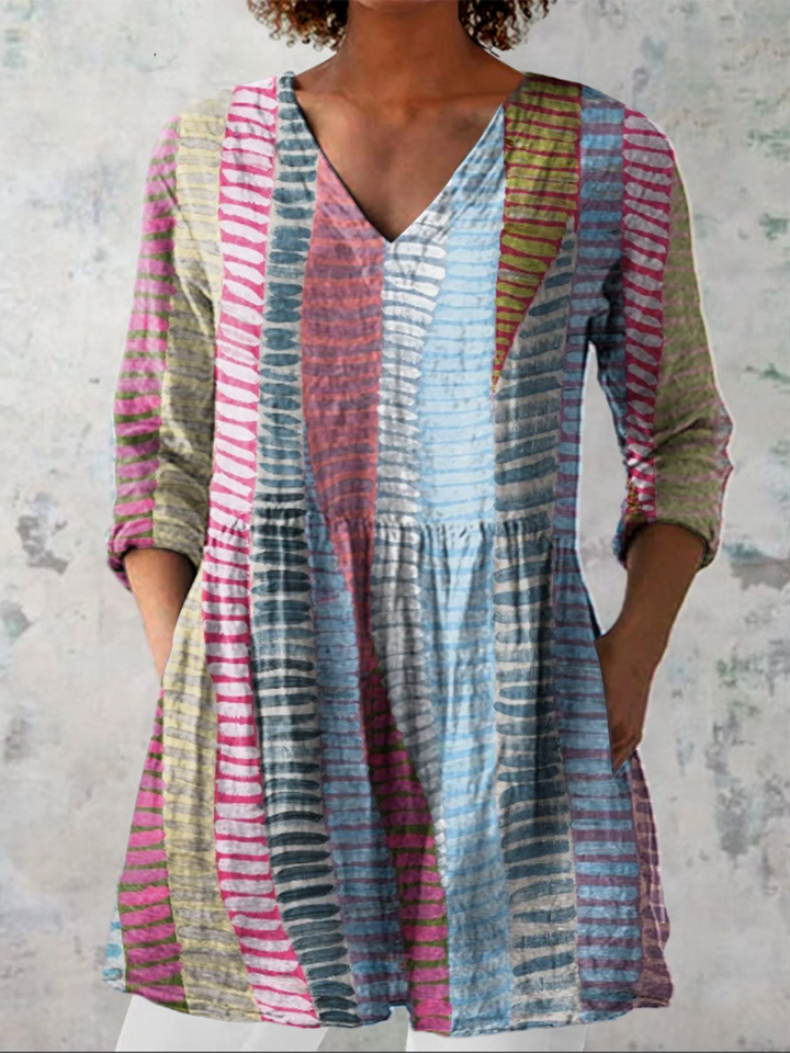 Lexie | Long Blouse with V-Neck