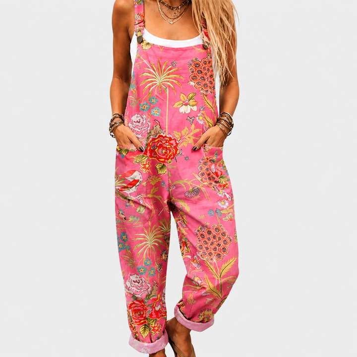 Comfortable Printed Overalls