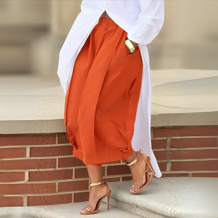 Cassandra | Elegant Elastic Waistband Lantern Pants