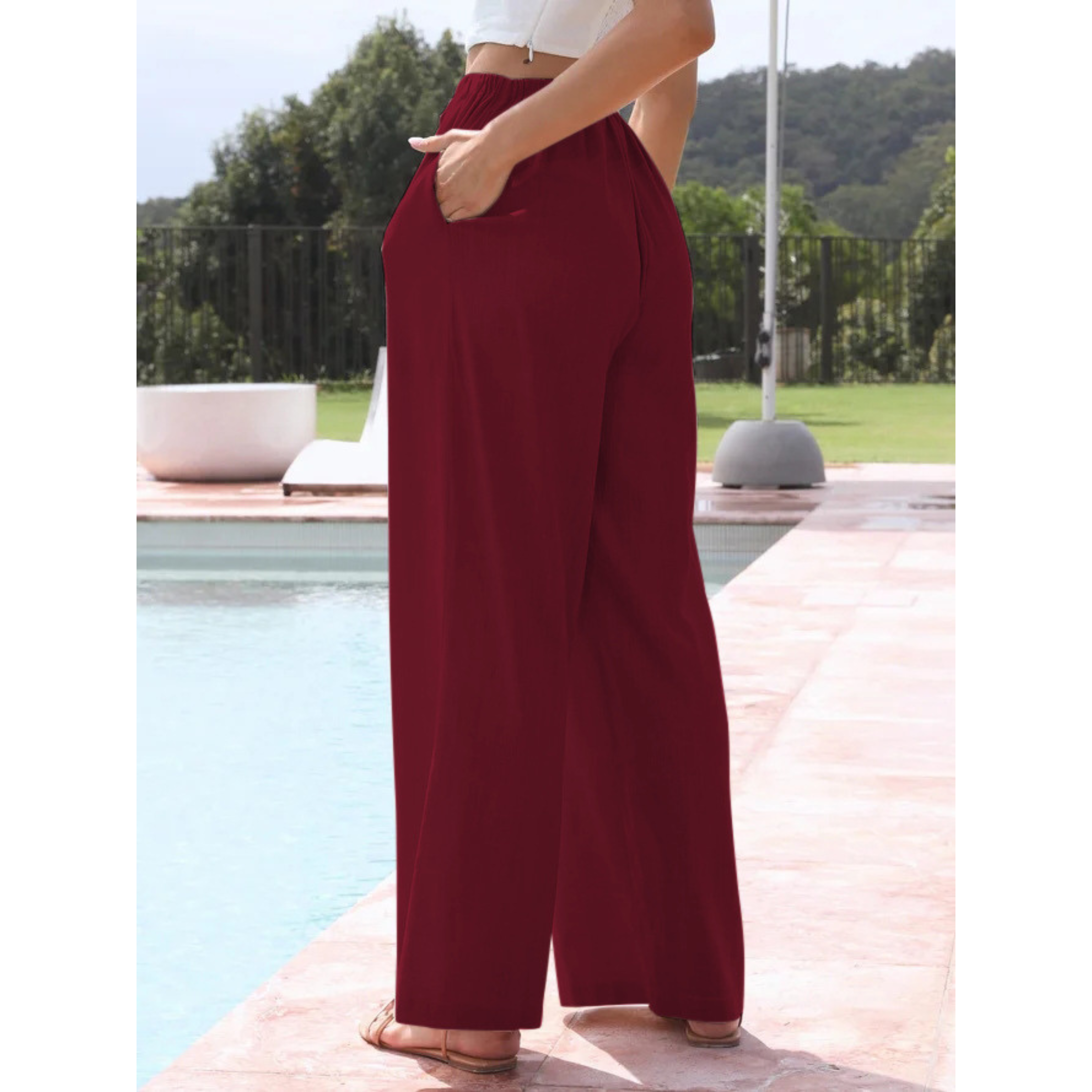 Julie | Relaxed Lightweight Wide Leg Summer Trousers