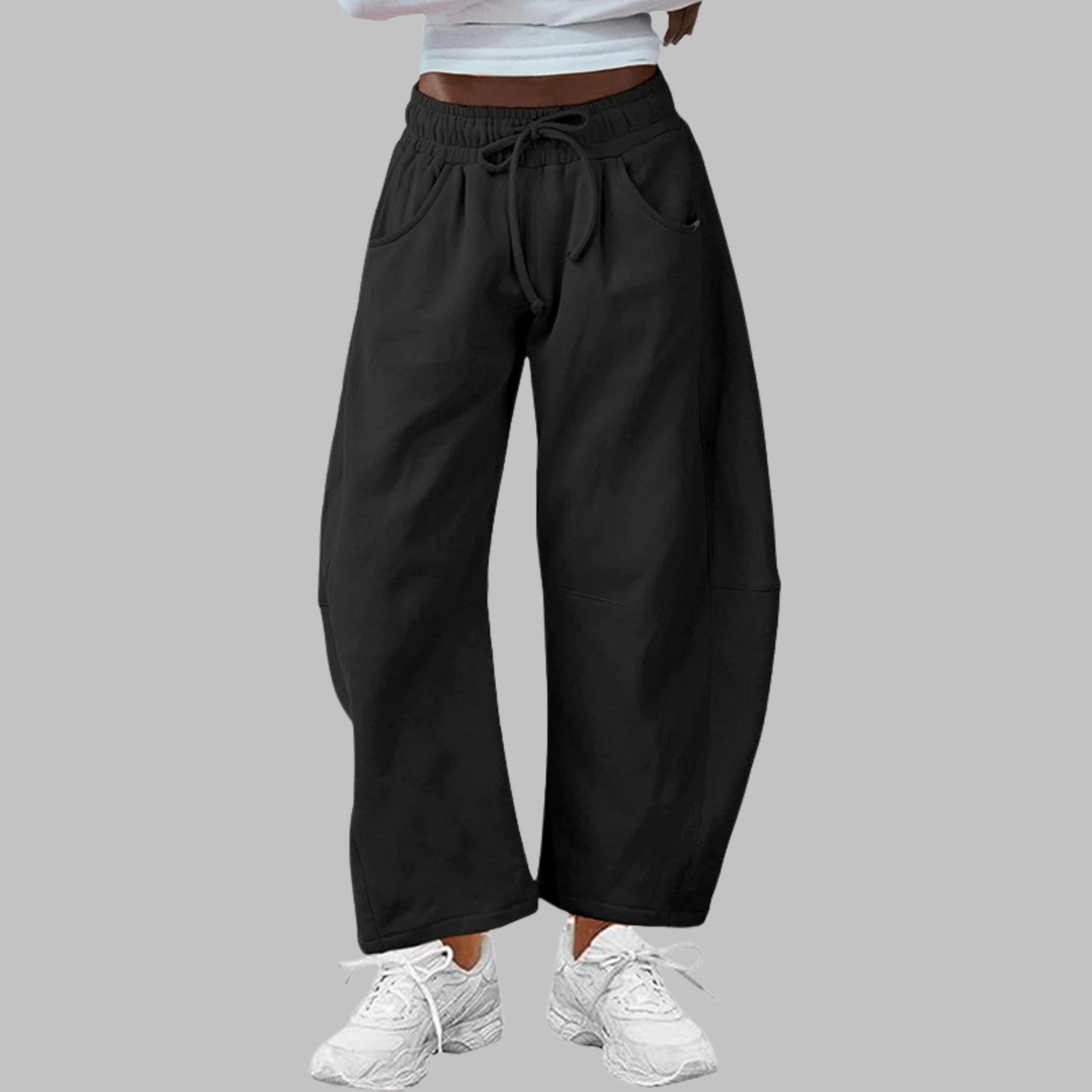 Abigail | Casual Drawstring Barrel Leg Sweat Pants