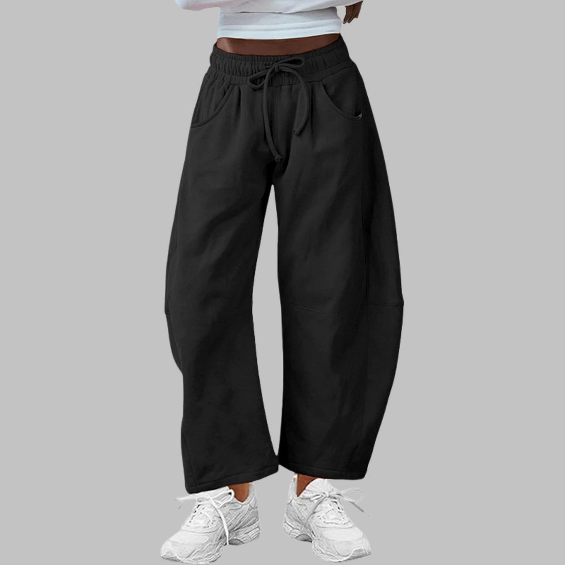 Abigail | Casual Drawstring Barrel Leg Sweat Pants