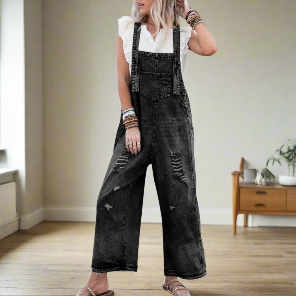 Isabella | Vintage Wash Adjustable Jumpsuit