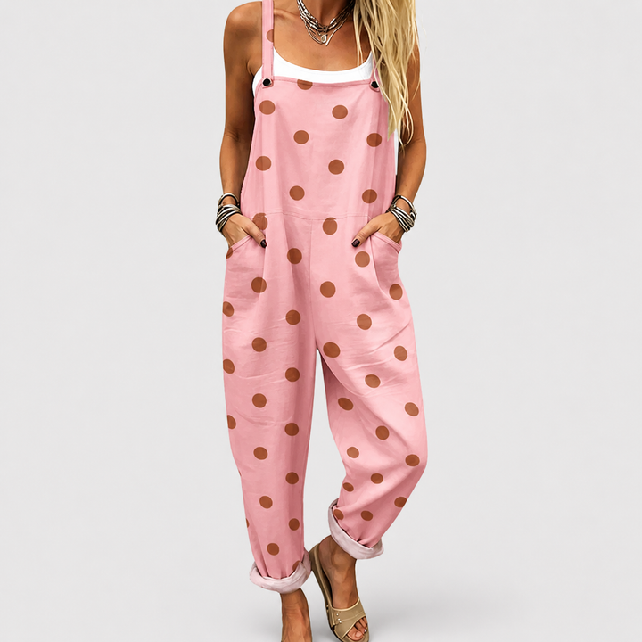 Comfortable Printed Overalls