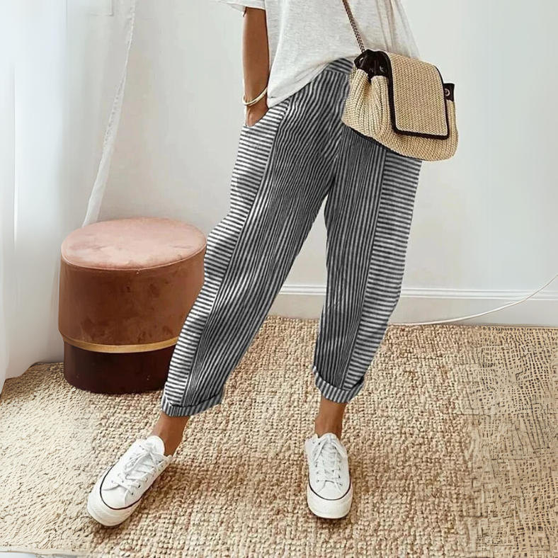 Aurora | Relaxed Boho Stripe Pants