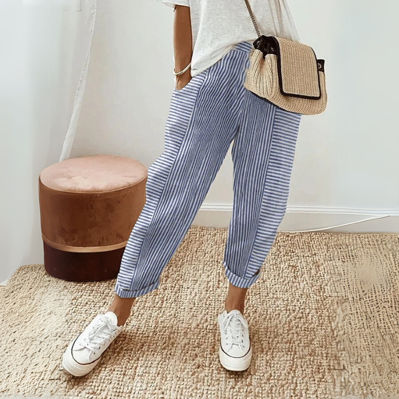 Aurora | Relaxed Boho Stripe Pants
