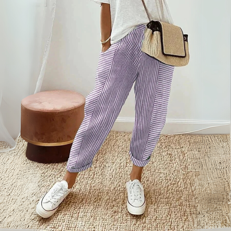 Aurora | Relaxed Boho Stripe Pants