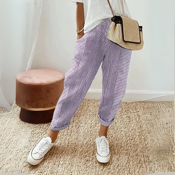 Aurora | Relaxed Boho Stripe Pants