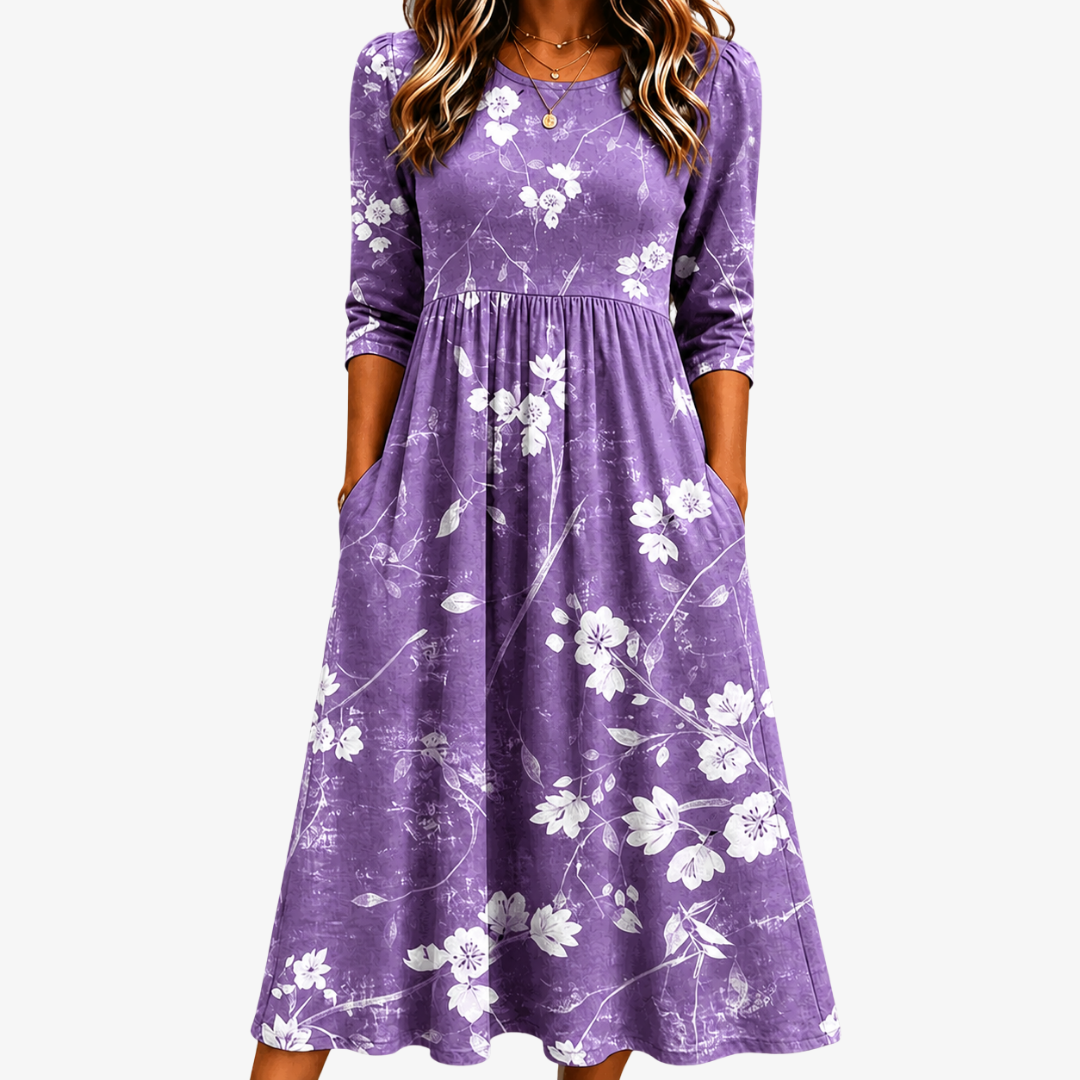Elodie | Lavender Garden Pocket Dress