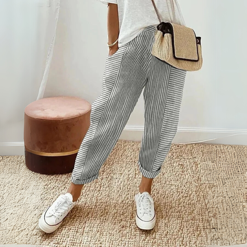 Aurora | Relaxed Boho Stripe Pants