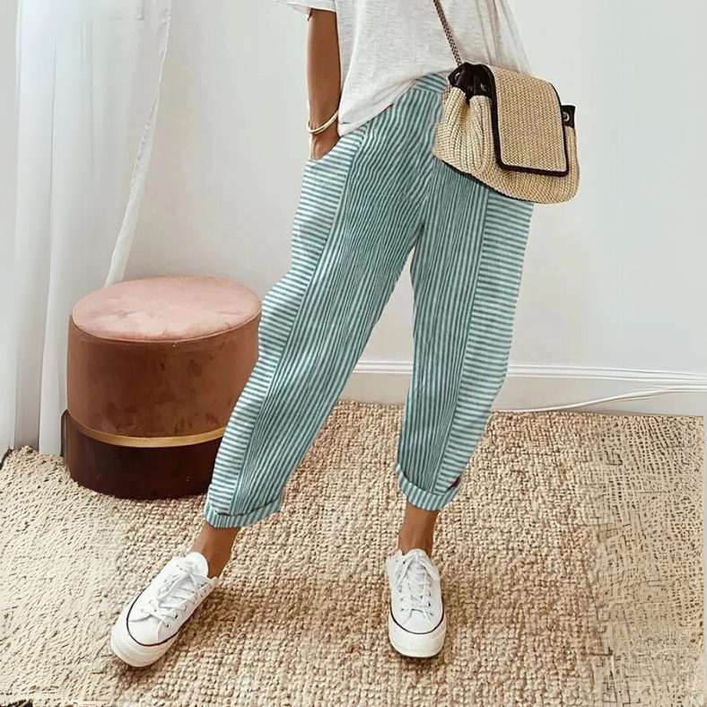 Aurora | Relaxed Boho Stripe Pants