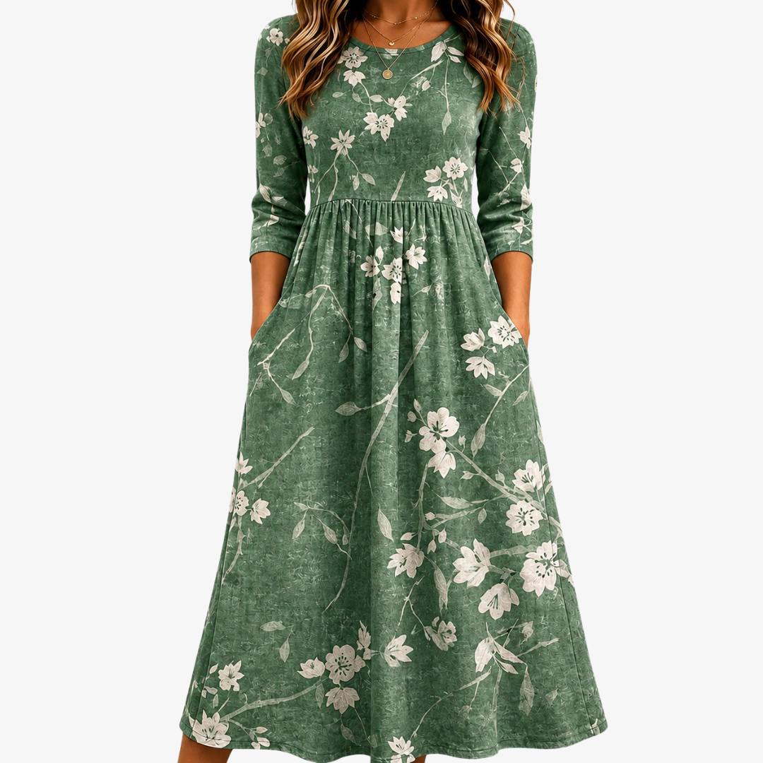 Anora | Forest Blossom Pocket Dress