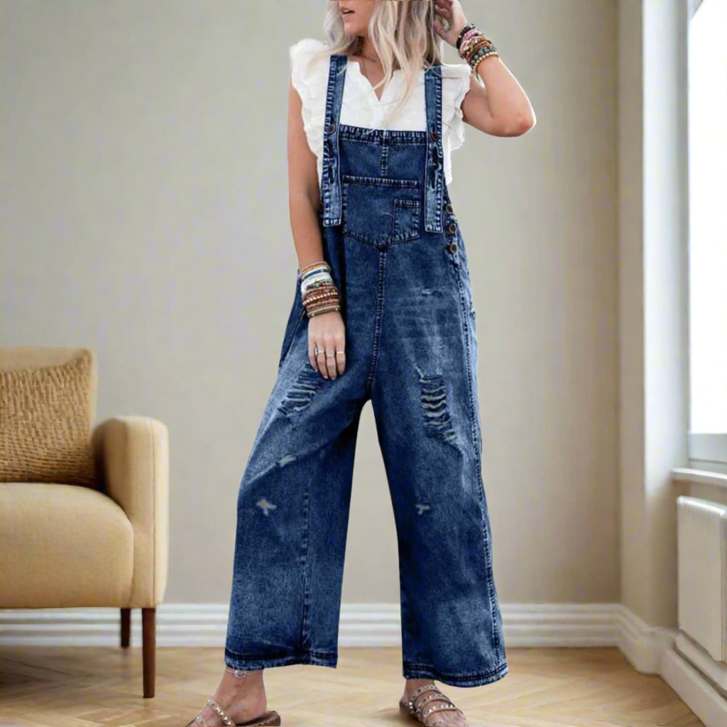 Isabella | Vintage Wash Adjustable Jumpsuit