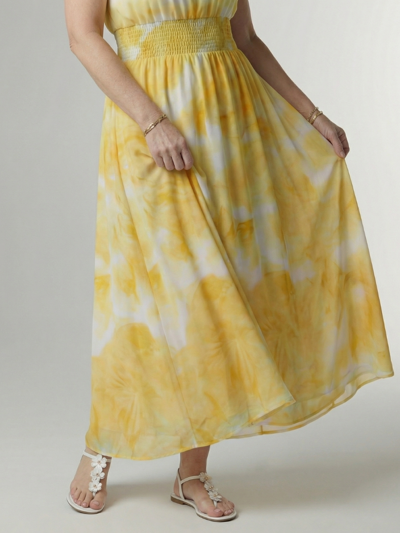 Lana | Gathered Halter Midi Dress