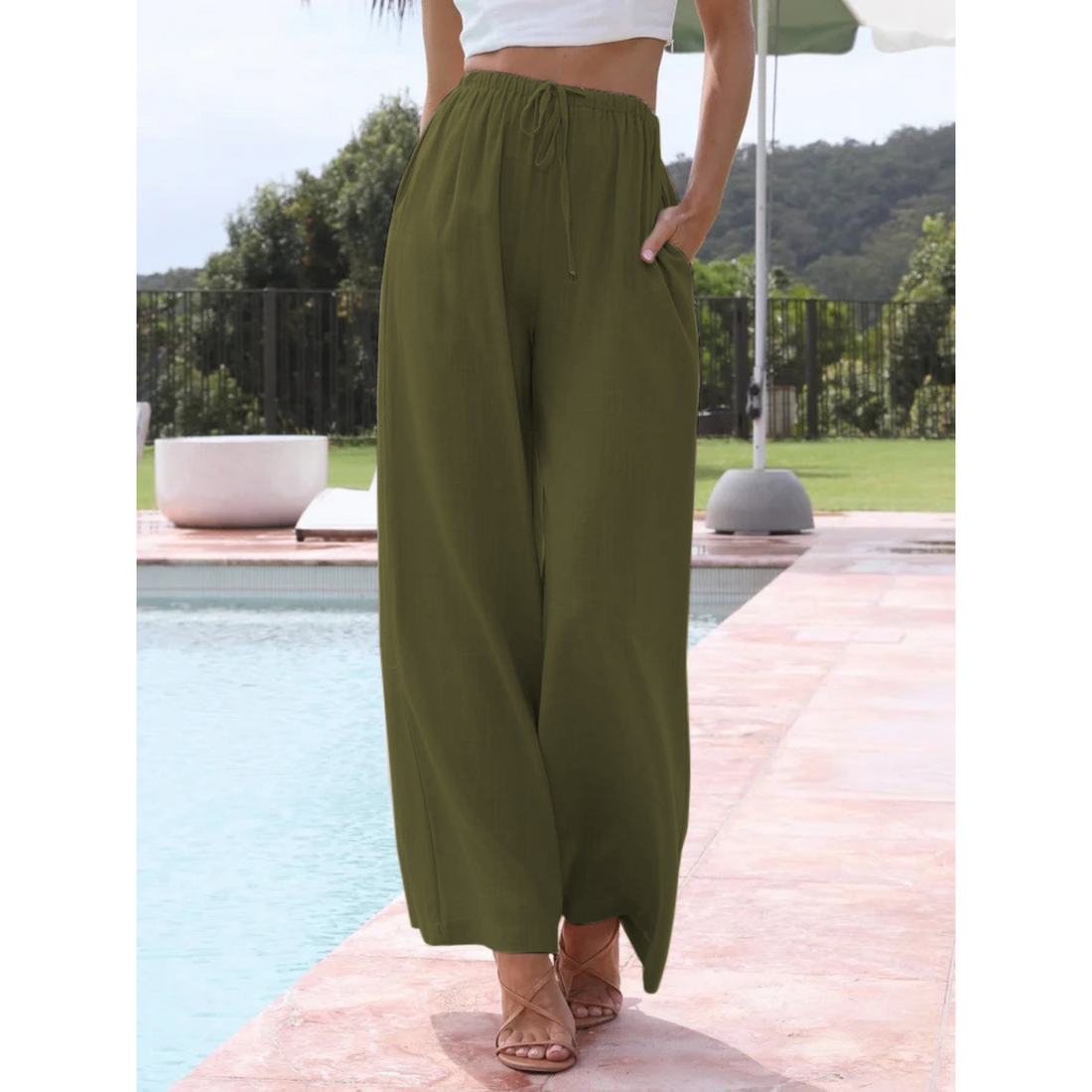 Julie | Relaxed Lightweight Wide Leg Summer Trousers
