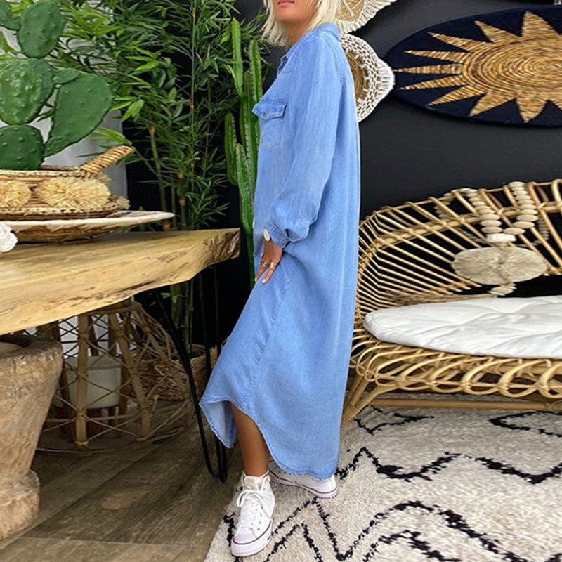 Juliette | Button Front Denim Dress