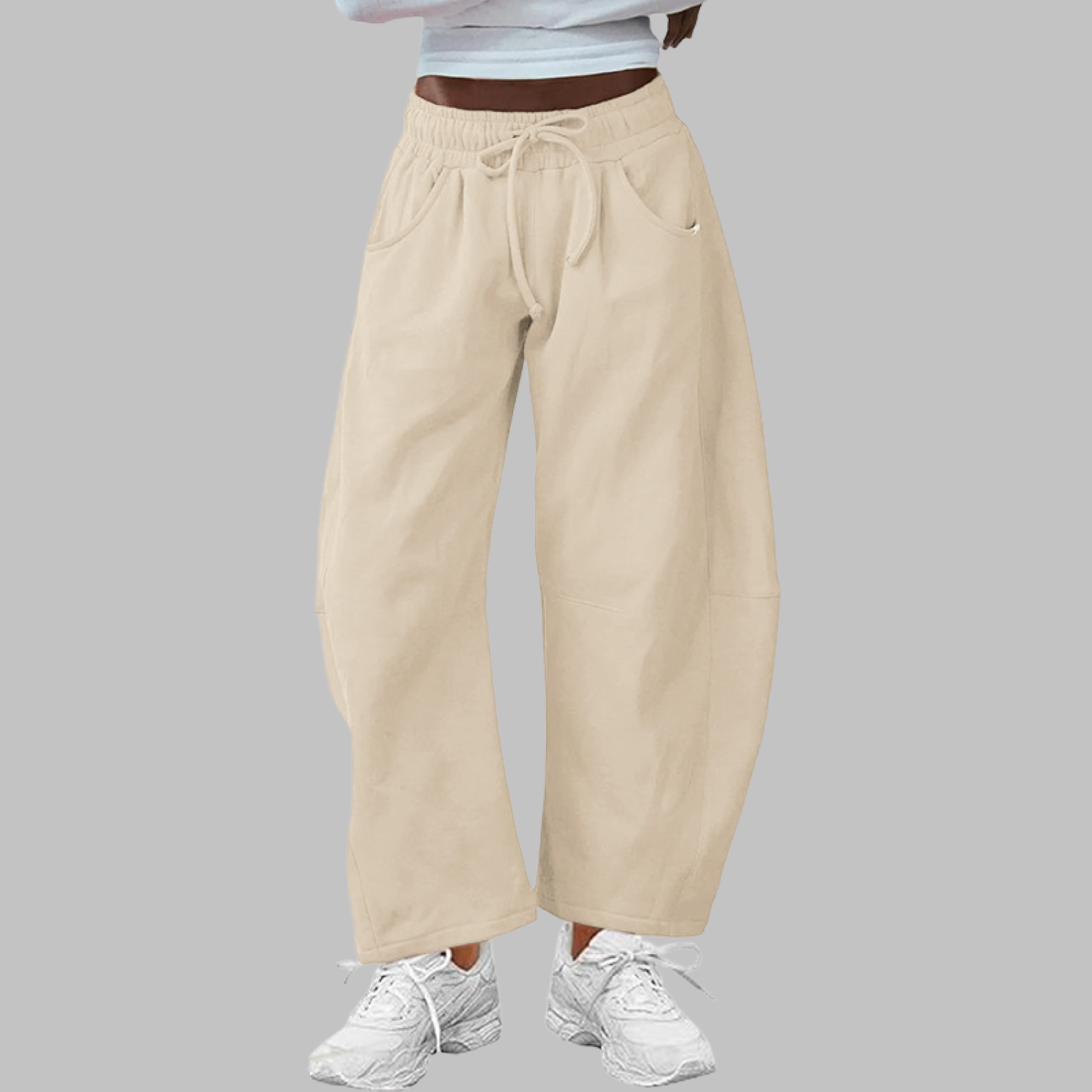 Abigail | Casual Drawstring Barrel Leg Sweat Pants