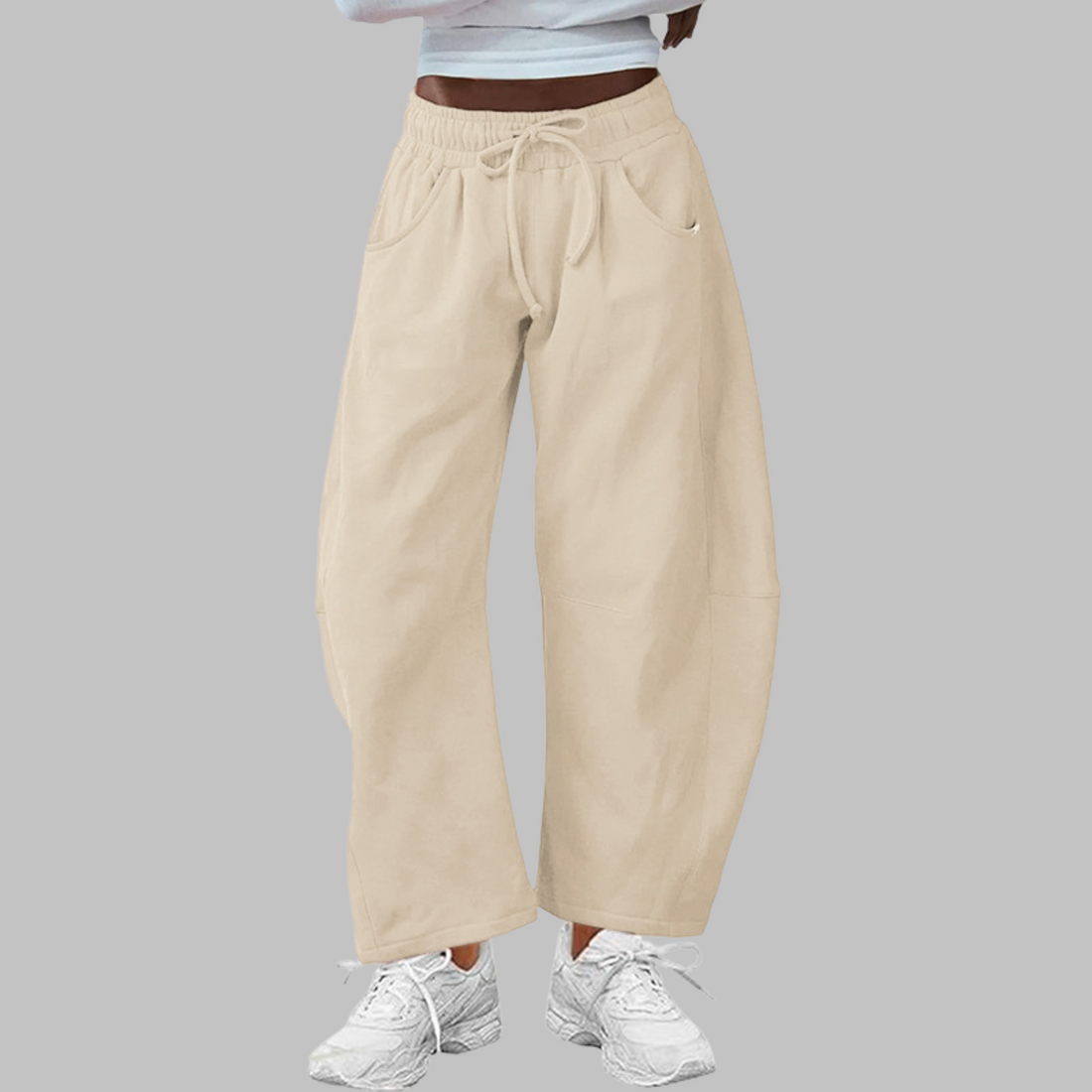 Abigail | Casual Drawstring Barrel Leg Sweat Pants