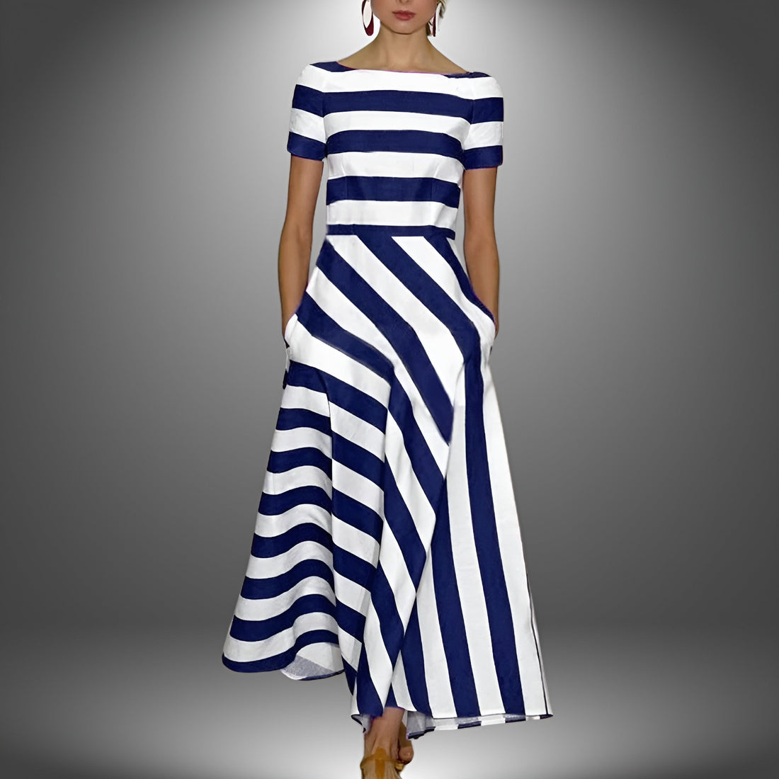 Diane | Effortless Modern Stripe Dress