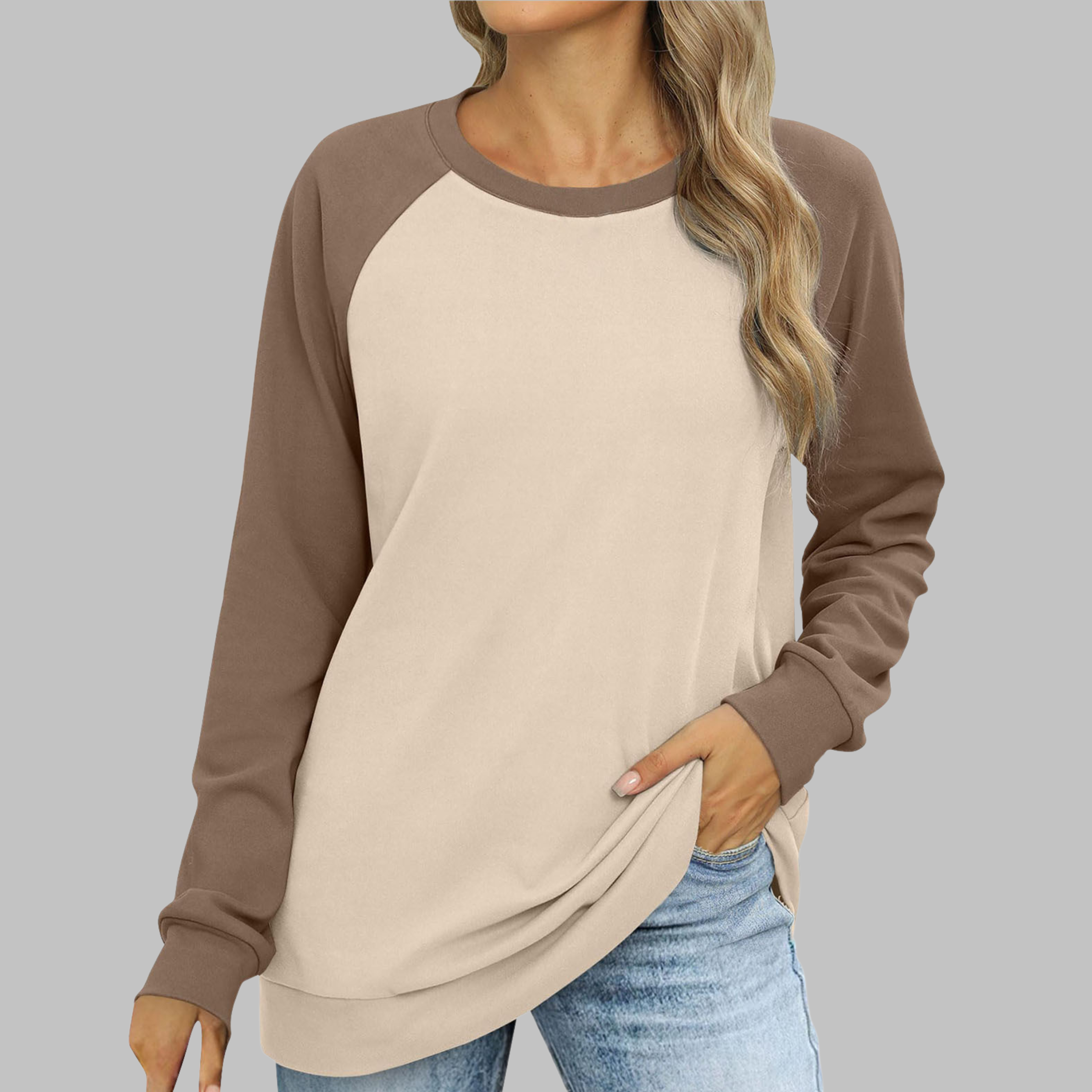 Riley | Casual Round Neck Long Sleeve Sweatshirt