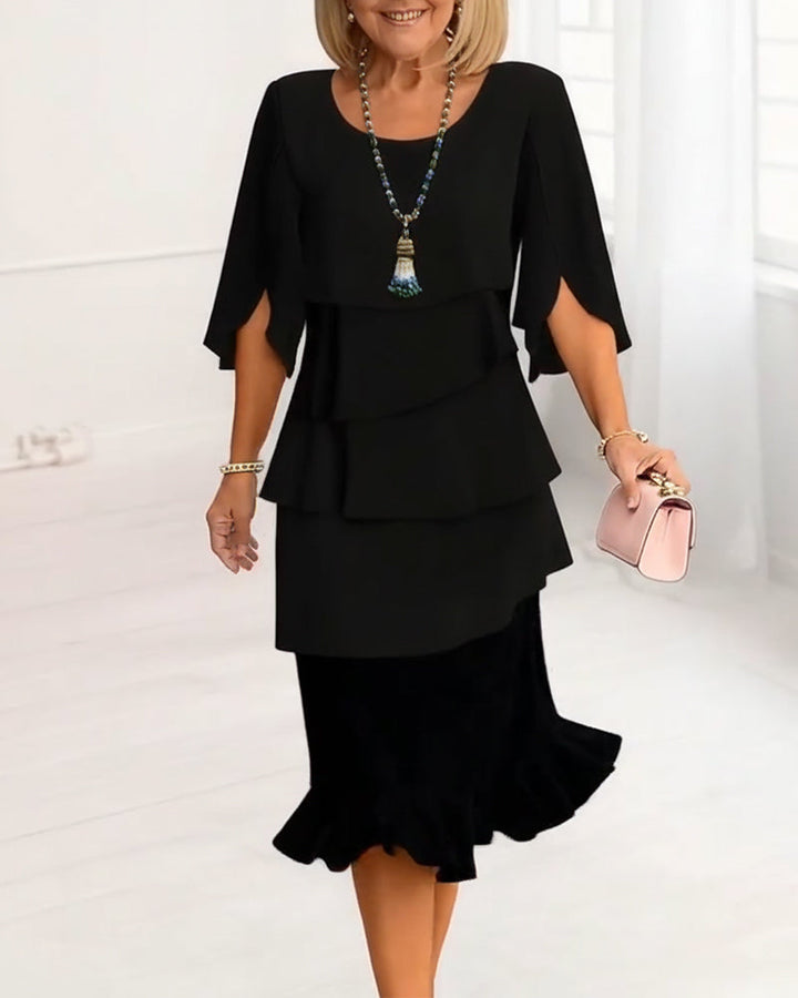 Lily | Tiered Ruffled Midi Dress