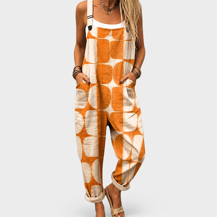 Comfortable Printed Overalls