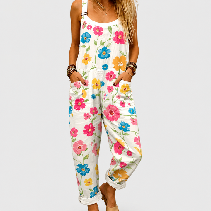 Comfortable Printed Overalls
