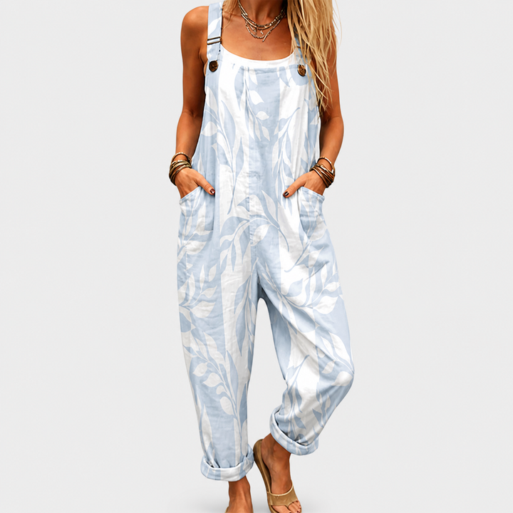 Comfortable Printed Overalls