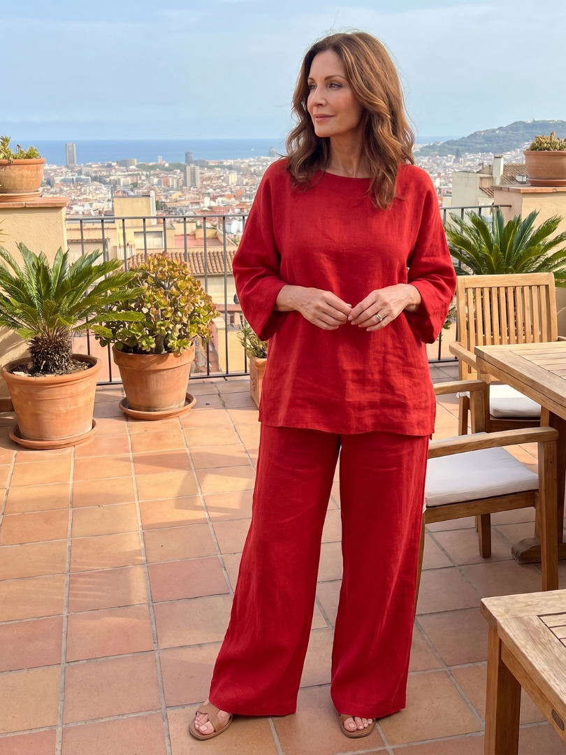 Ruth | Oversized Tunic Wide Leg Pant Set