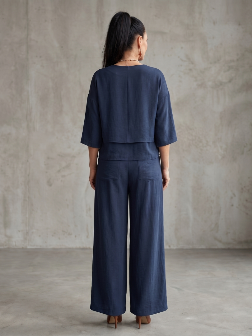 Brenda | Layered Top Wide Leg Set